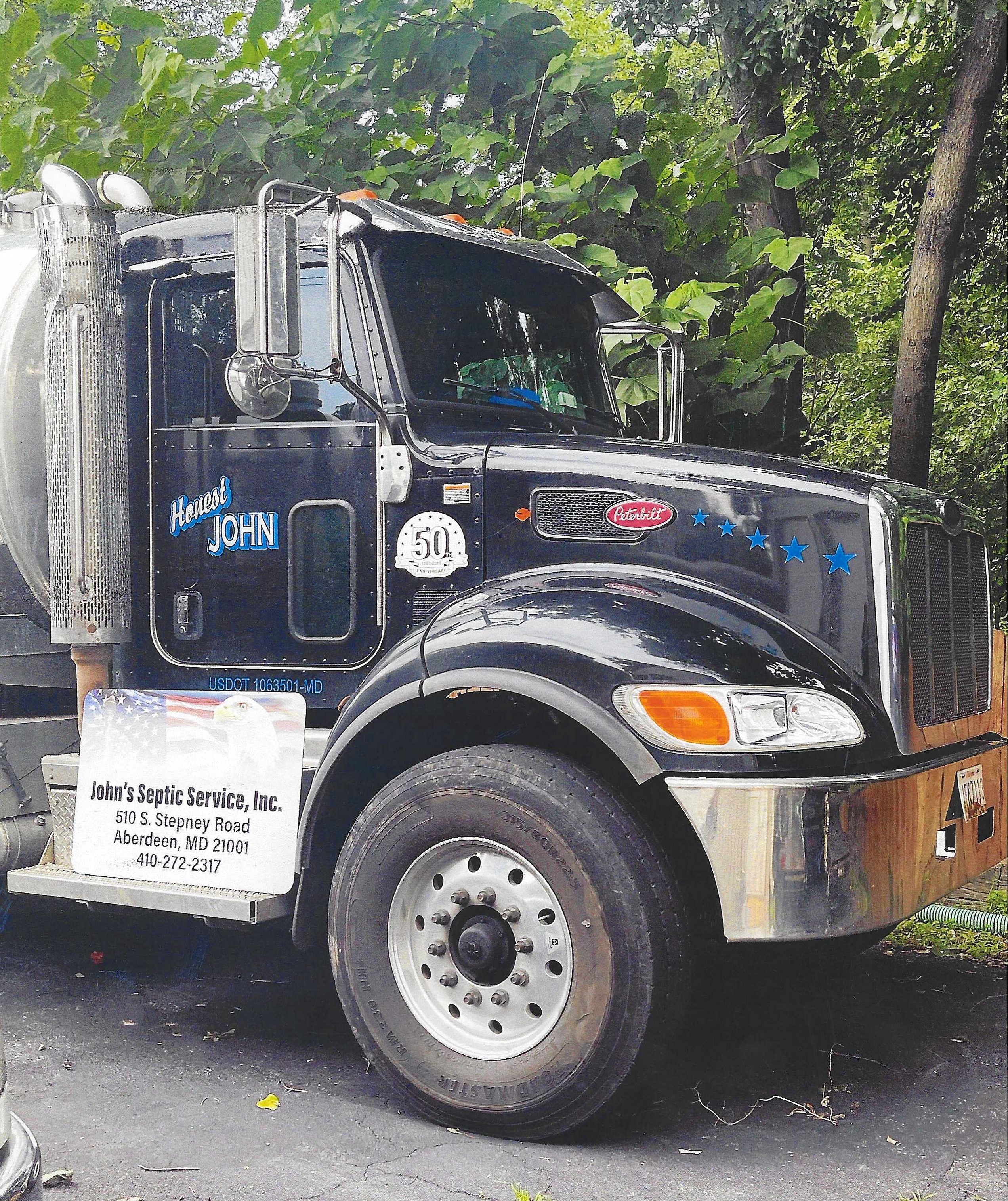 johns septic system truck harford county, md
